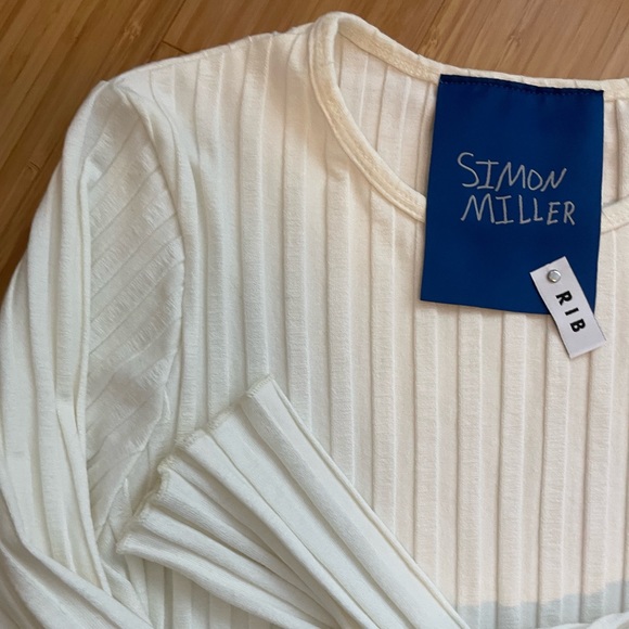 Simon Miller RIB shirt in cream - Picture 3 of 5